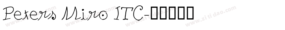 Peters Miro ITC字体转换